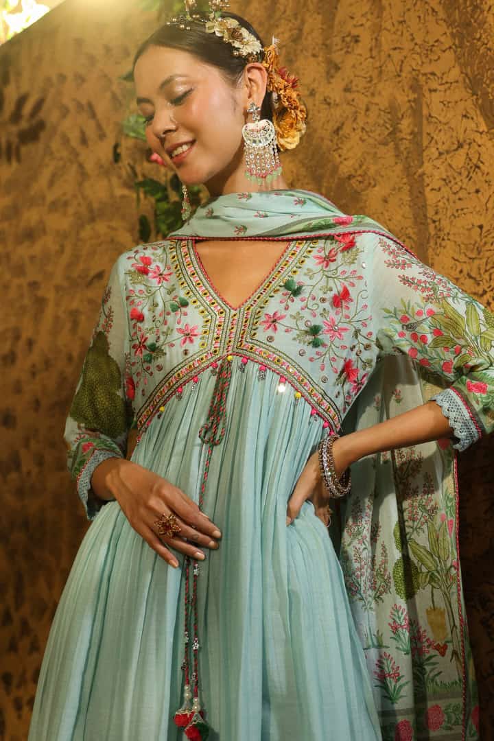 Akshar Alia Cut Designer Kurti With Bottom Dupatta Catalog